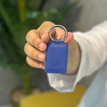 Blue Rectangle Keychain