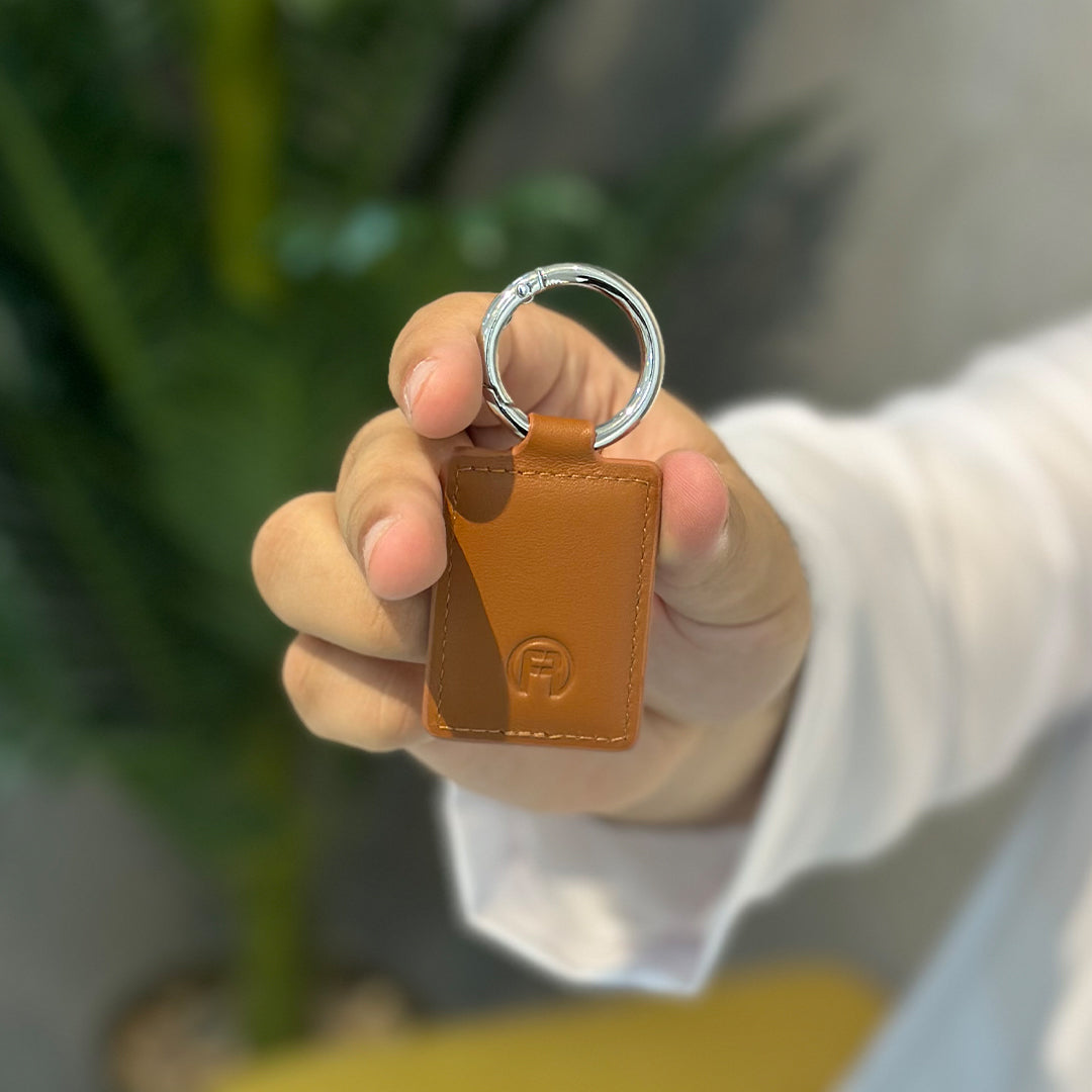 Brown Rectangle Keychain