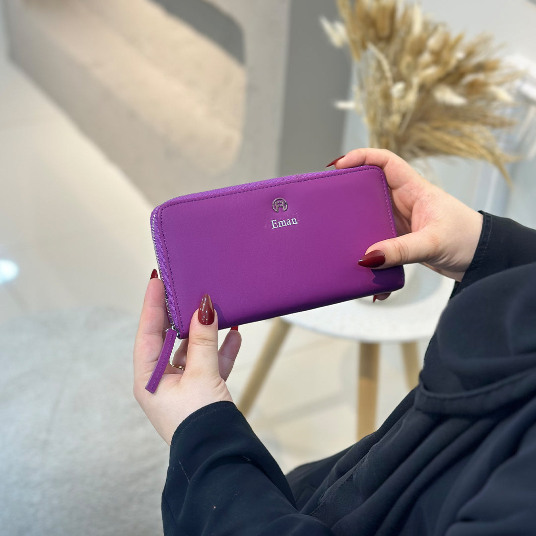 Purple Zip Women Zip Wallet