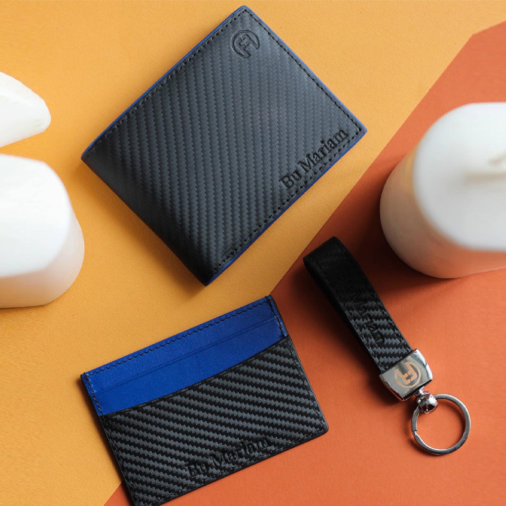 Carbon Fiber Blue - Set of Three