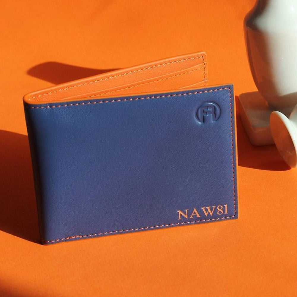 Blue and Orange Men Wallet