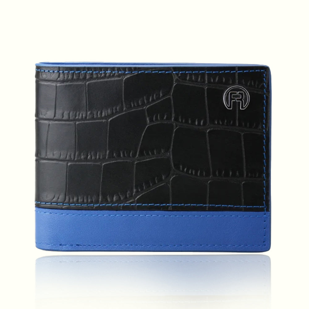 Black & Blue Croco Men Wallet