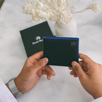 Fascin Carbon Fiber Blue Men Wallet