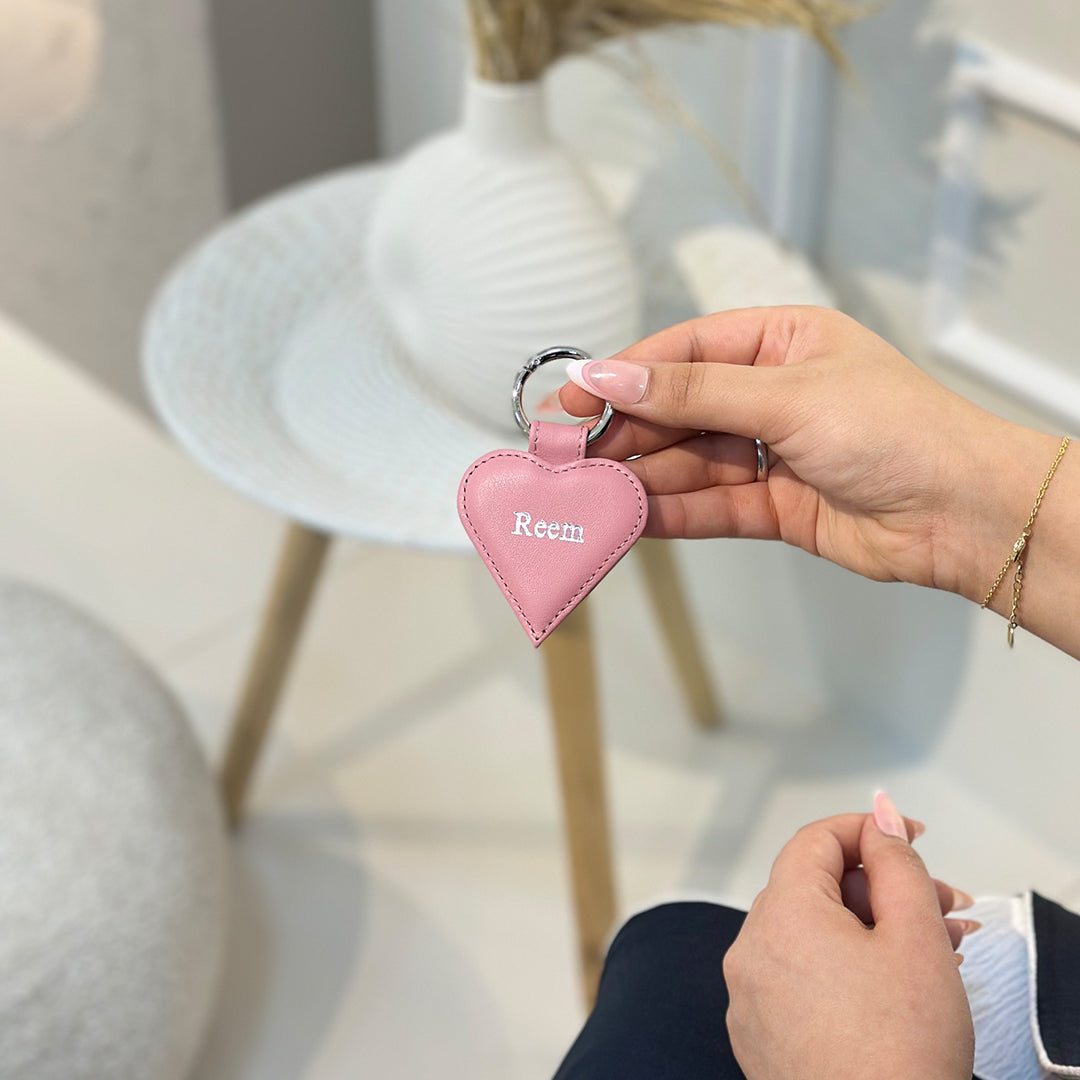 Pink Heart Keychain