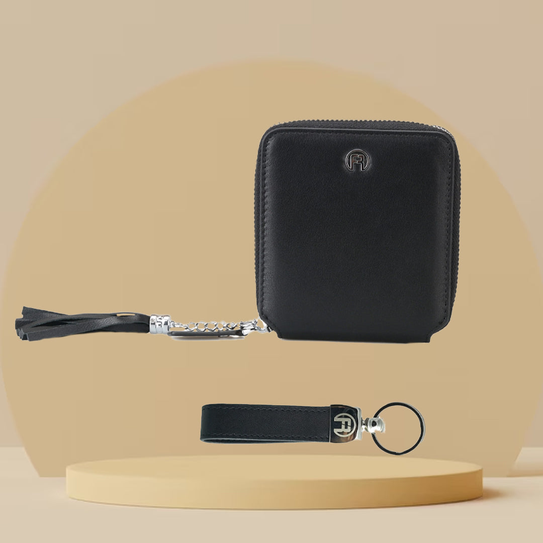 Black Women Set of Two ( Wallet + Keychain )