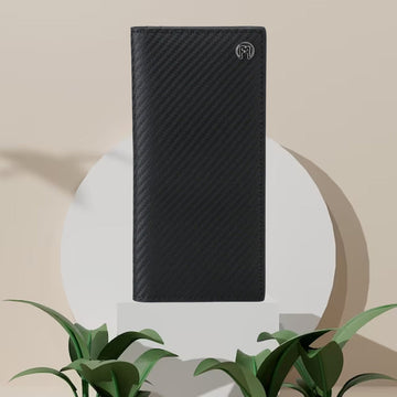Carbon Fiber Black Long Wallet