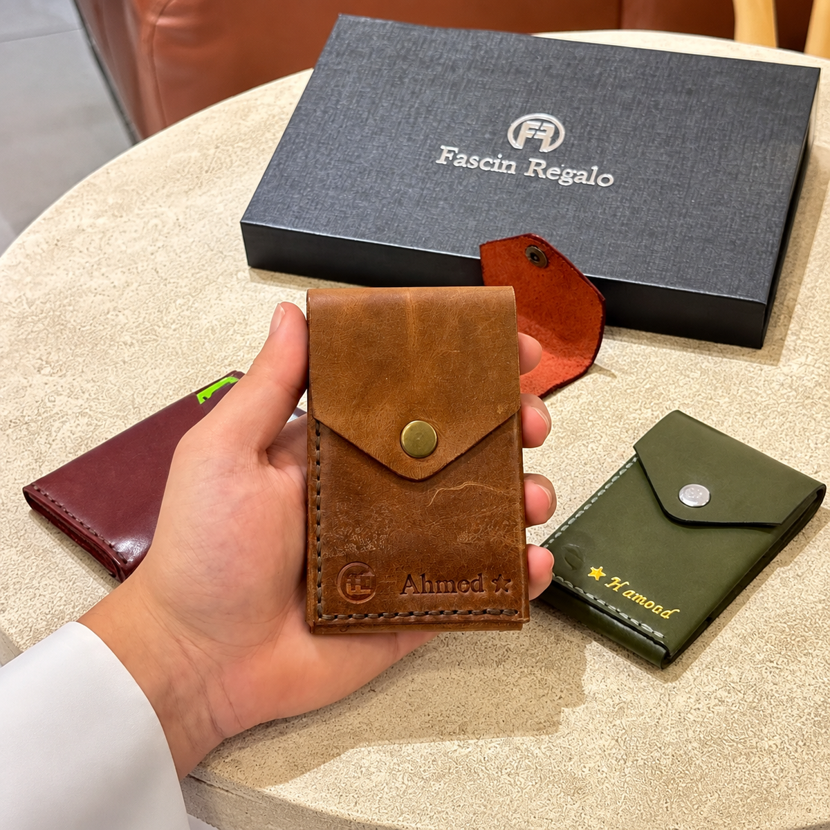 Flap Card Holder – Tan