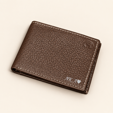 Handmade Leather Bifold Wallet – Brown