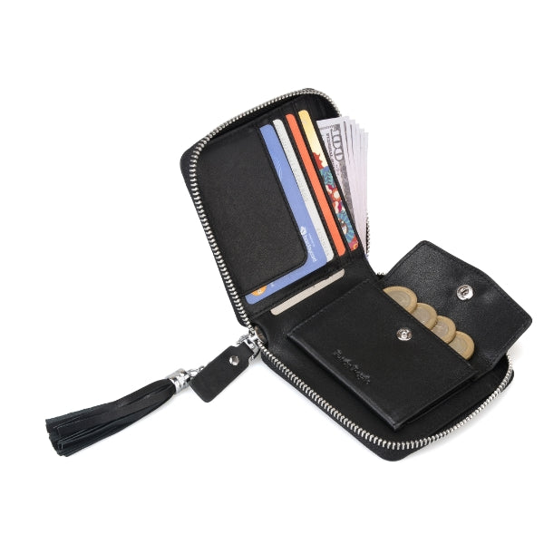 Black Women Zip Wallet