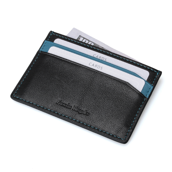 Black and Sea Blue Cardholder