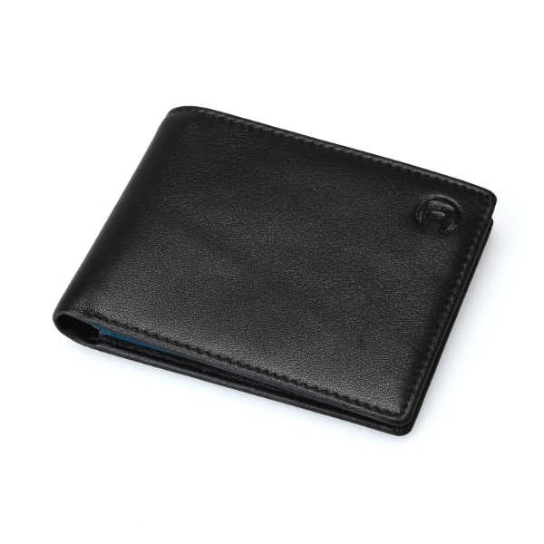 Black and Sea Blue Men Wallet