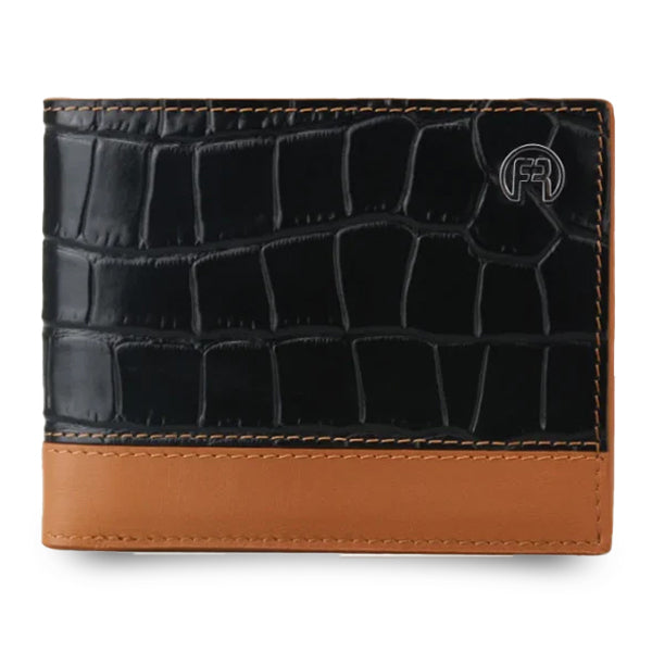 Black and Brown Croco Men Wallet