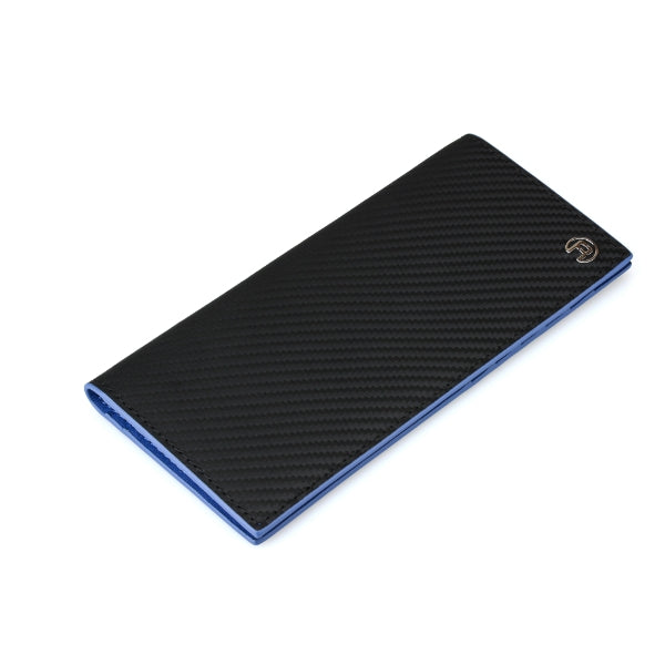 Carbon Fiber Blue Long Wallet