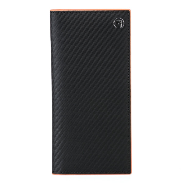 Carbon Fiber Orange Long Wallet
