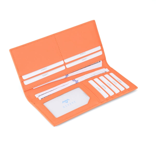 Carbon Fiber Orange Long Wallet