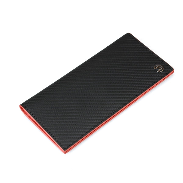 Carbon Fiber Red Long Wallet