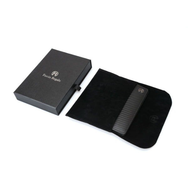 Black Carbon Fiber Passport Holder