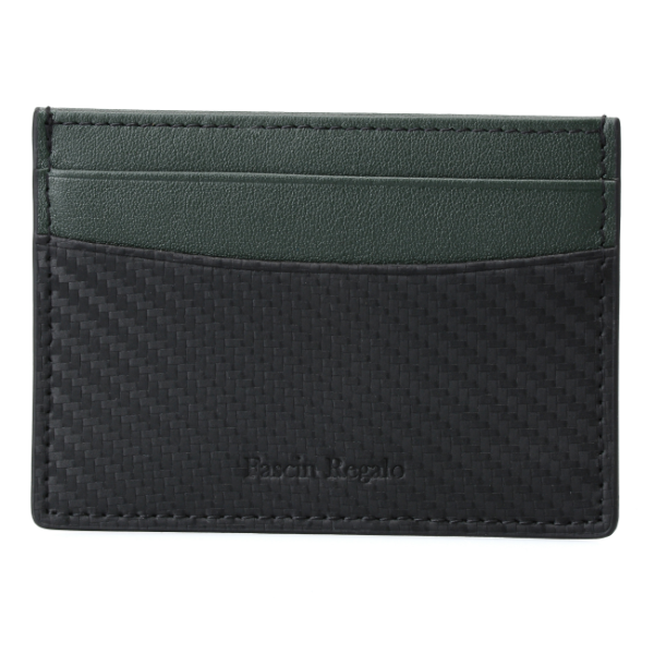 Fascin Carbon Fiber Green Cardholder