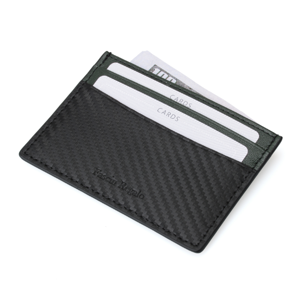 Fascin Carbon Fiber Green Cardholder