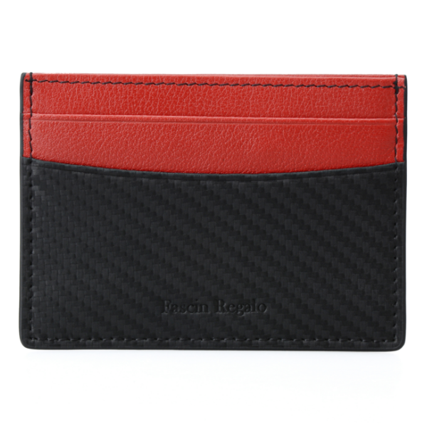 Fascin Carbon Fiber Red Cardholder