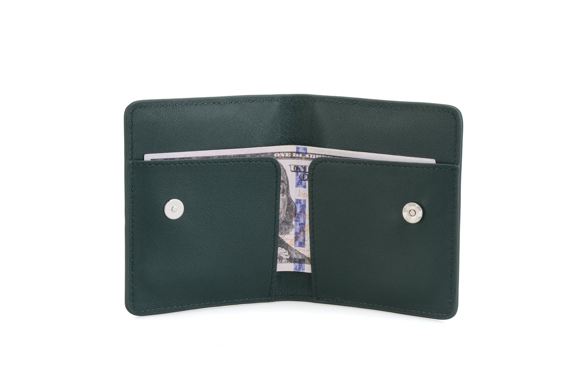 Black & Green Flip Wallet