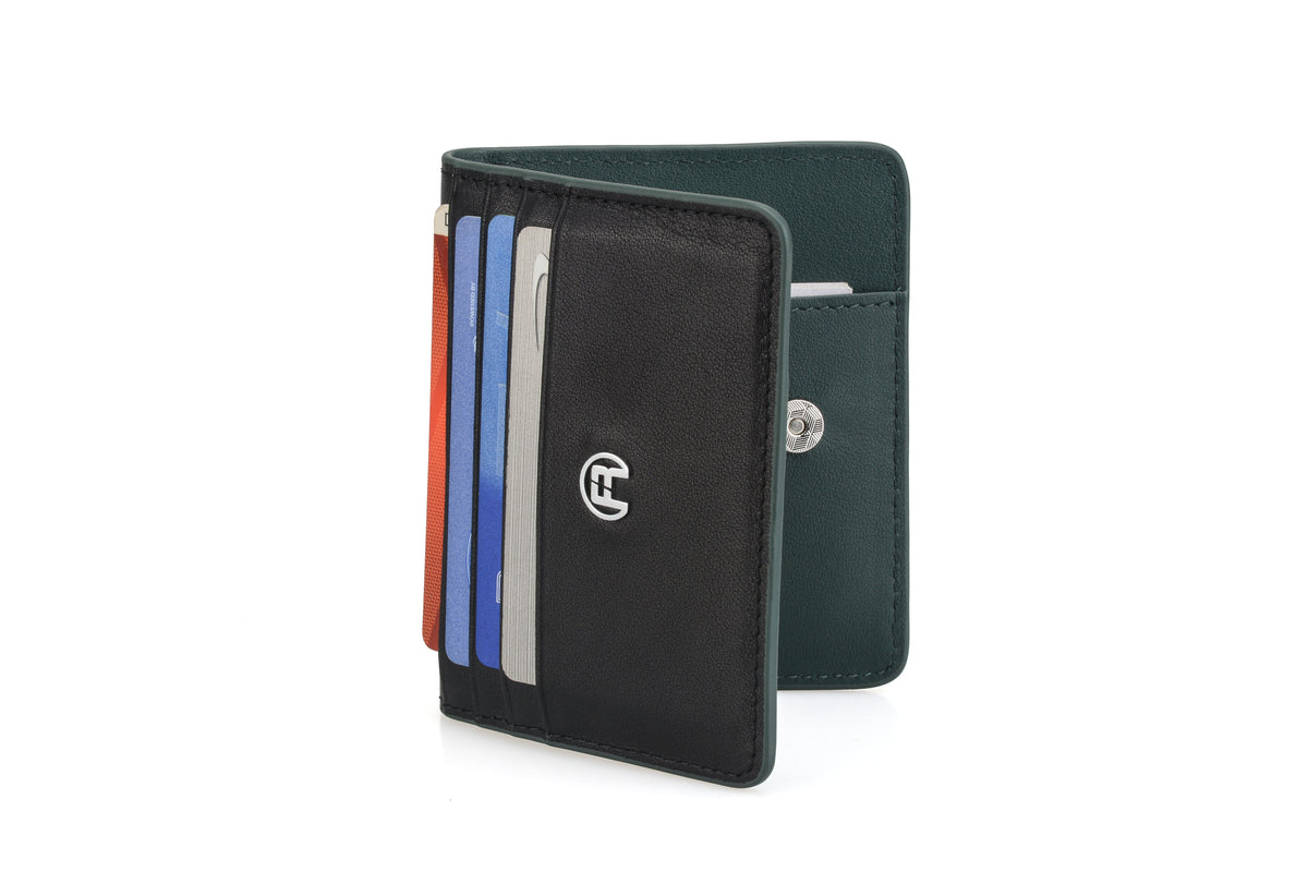 Black & Green Flip Wallet