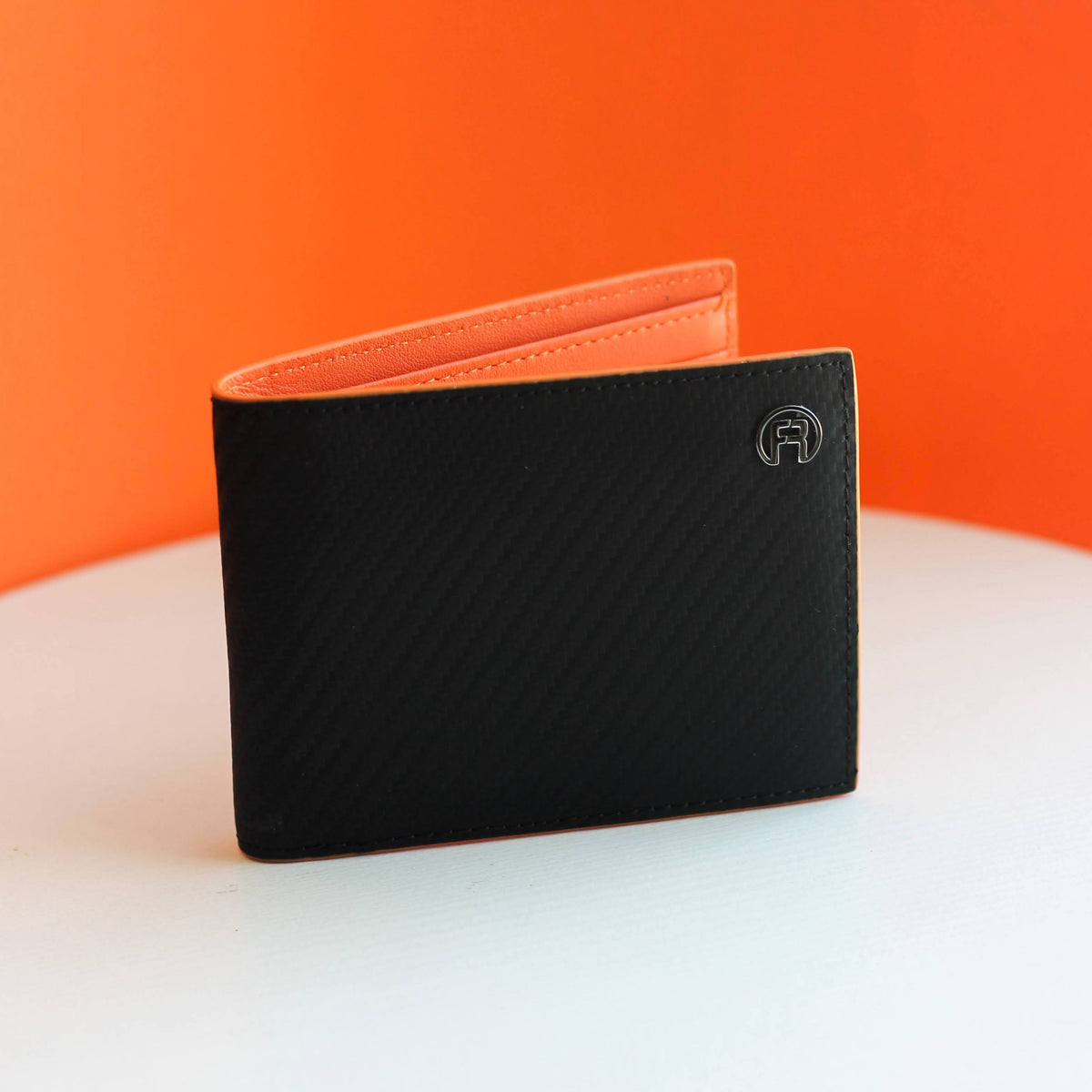 Fascin Carbon Fiber Orange Men Wallet
