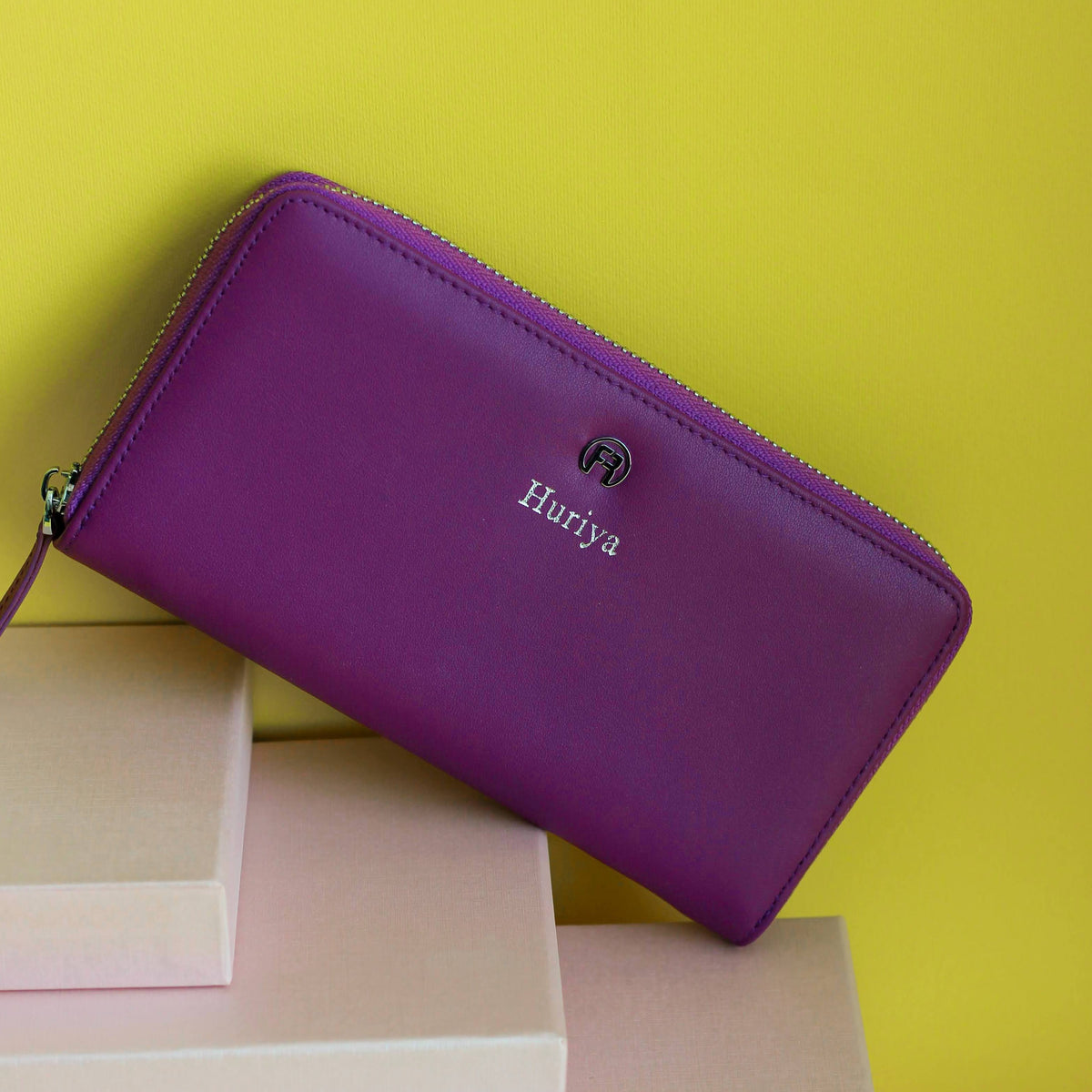 Purple Zip Women Zip Wallet