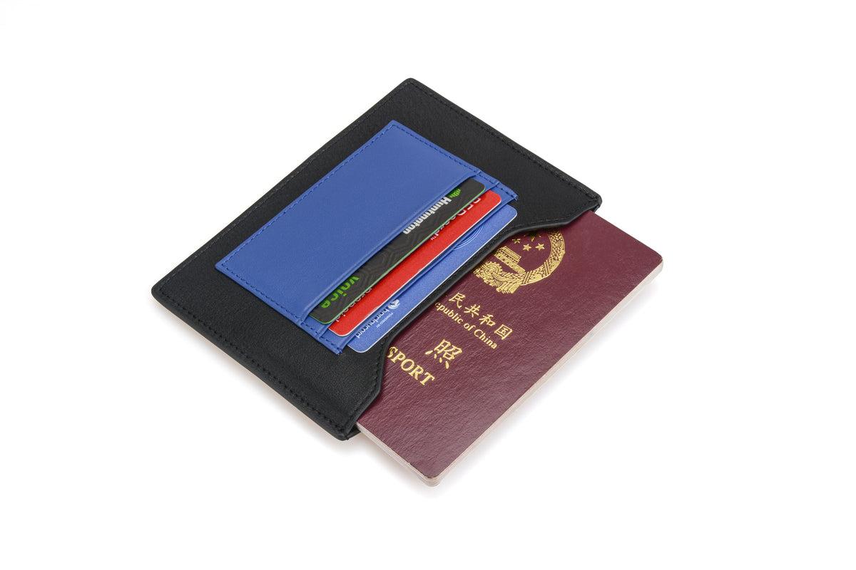 Black & Blue passport wallet