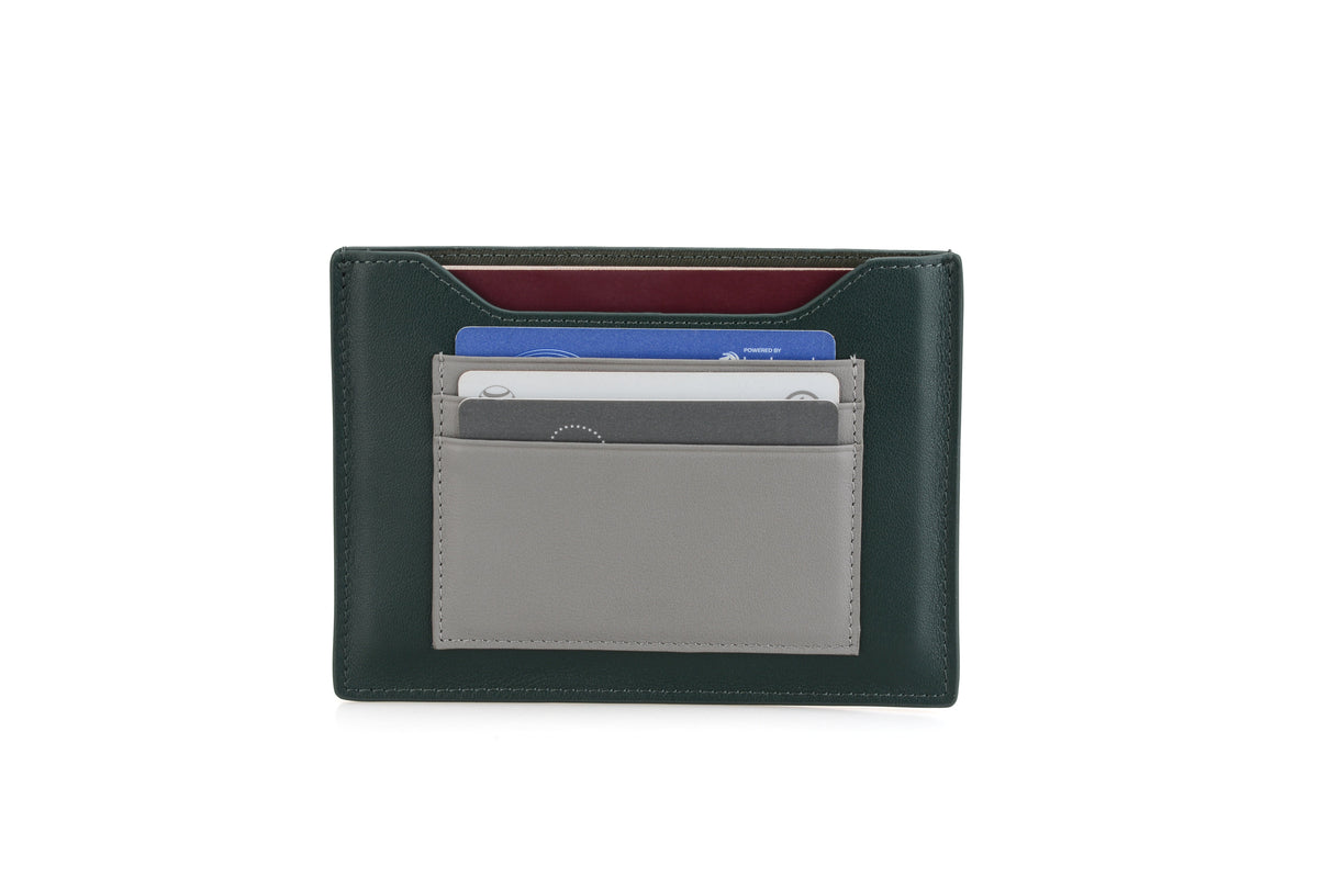 Green & Grey passport wallet