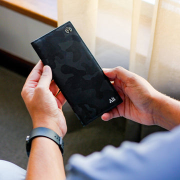 Black Camouflage Long Wallet