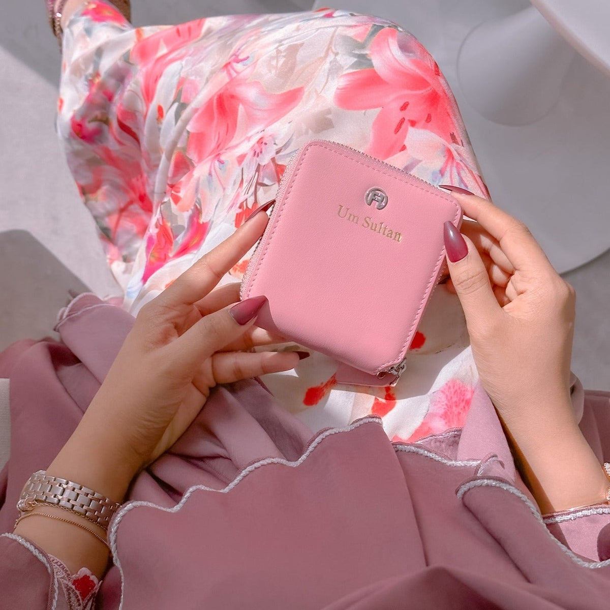 Pink Women Zip Wallet