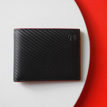 Fascin Carbon Fiber Red Men Wallet