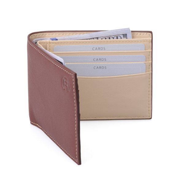 Maroon & Beige Men Wallet