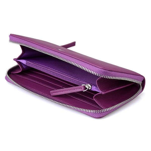 Purple Zip Women Zip Wallet