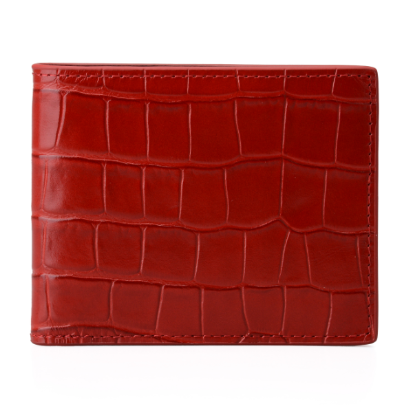Red & Black Croco Men Wallet