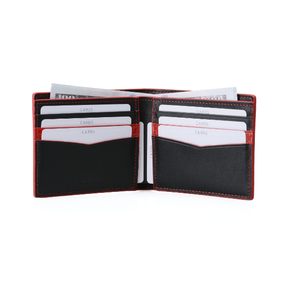 Red & Black Croco Men Wallet
