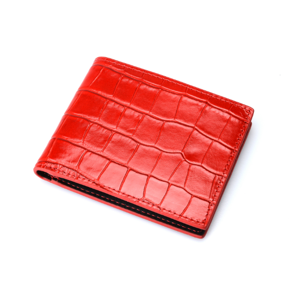 Red & Black Croco Men Wallet