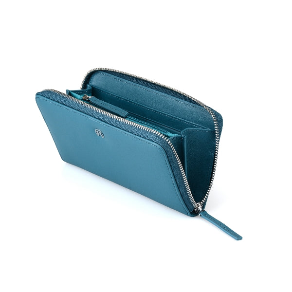 Sea Blue Women Zip Wallet