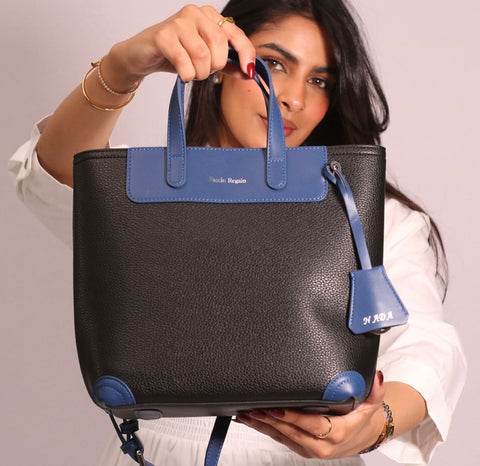 Black & Blue Tote Bag