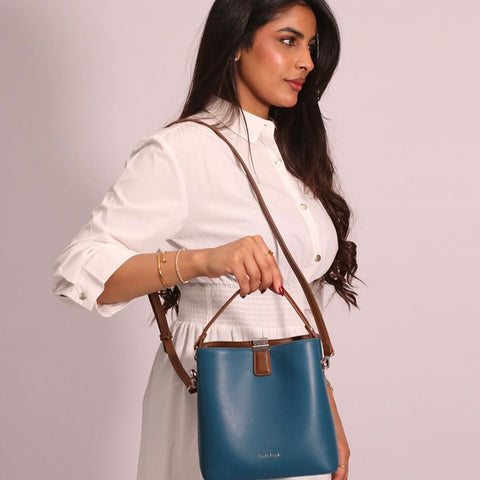 Blue & brown On the Go(Tote Bag)