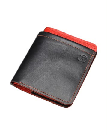 Magnetic Wallet -  Black & Red