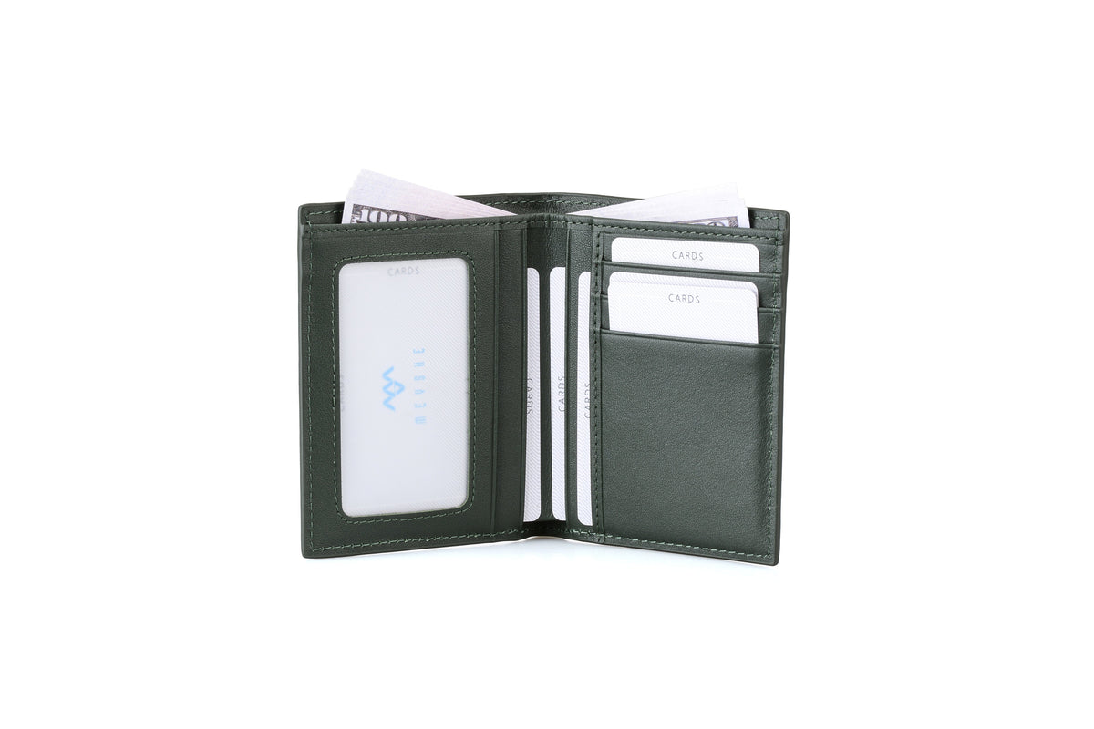 Carbon Fiber Green Slim Wallet