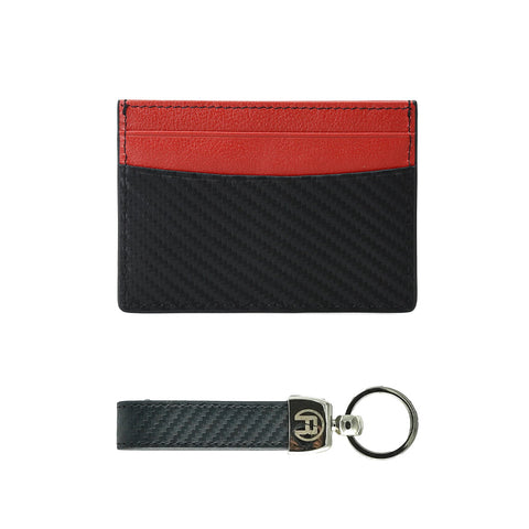Carbon Red - Set of Two(cardholder and keyholder)