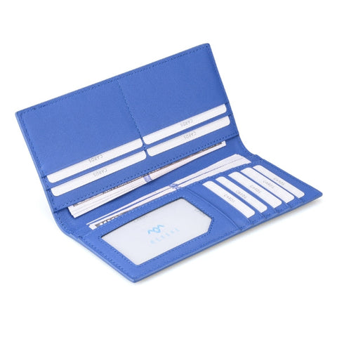Carbon Blue Long Wallet