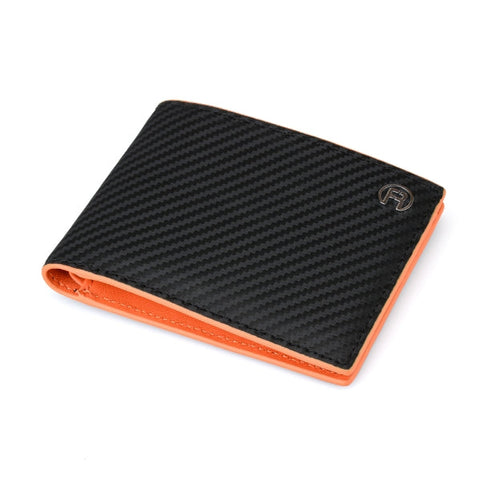 Fascin Carbon Fiber Orange Men Wallet