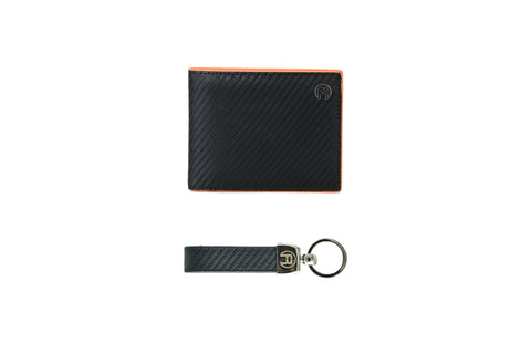 Carbon Orange - Set of Two(wallet and keyholder)