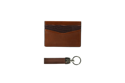 Brown Lizard - Set of Two(cardholder and keyholder)